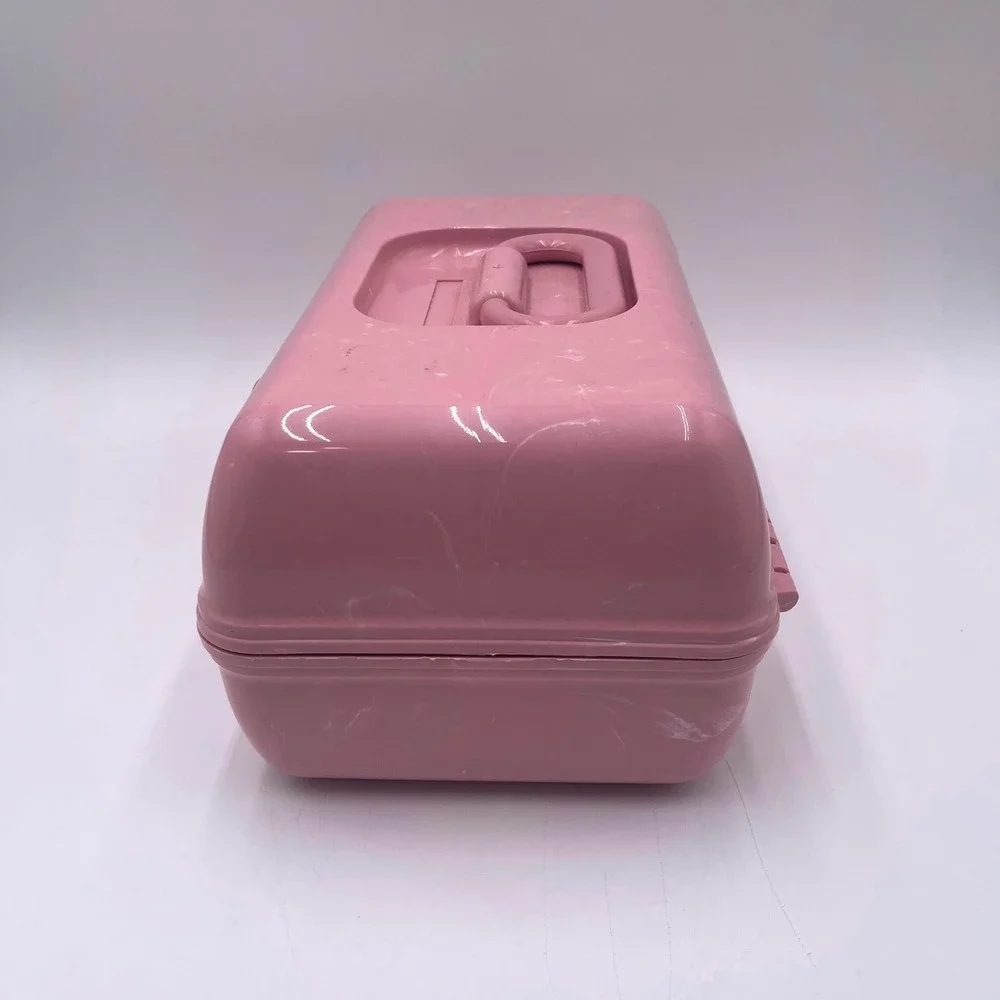 Caboodles On-the-Go Girl Pink Marble Makeup Case Organizer Mirror CAB56264T